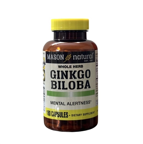 Viên uống Ginkgo Biloba 500mg hộp 180 viên Mason Natural 
