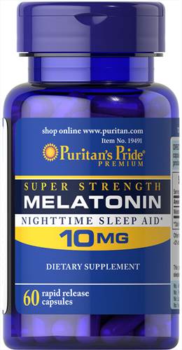 Melatonin 10mg Puritan Pride hộp 60 vên của Mỹ – Hỗ trợ điều trị mất ngủ