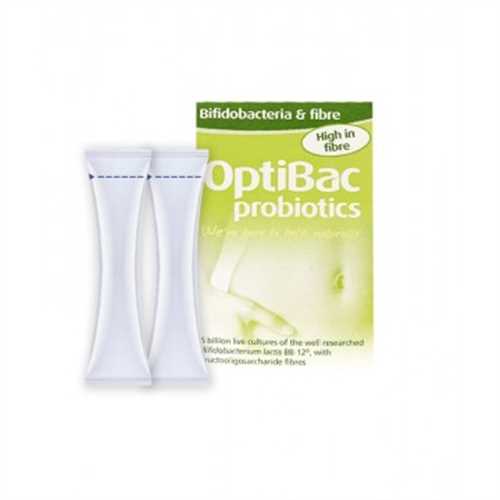 Thực phẩm chức năng Men vi sinh Optibac Probiotics màu xanh hỗ trợ táo bón 30 gói của Anh