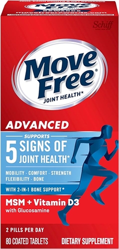 Schiff® Move Free Advanced plus MSM + vitamin D3 hộp 80 viên của Mỹ