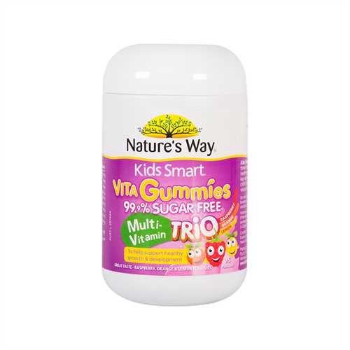 Kẹo dành cho bé Nature's Way Kids Smart Vita Gummies Multi-Vitamin Trio 75 viên của Úc