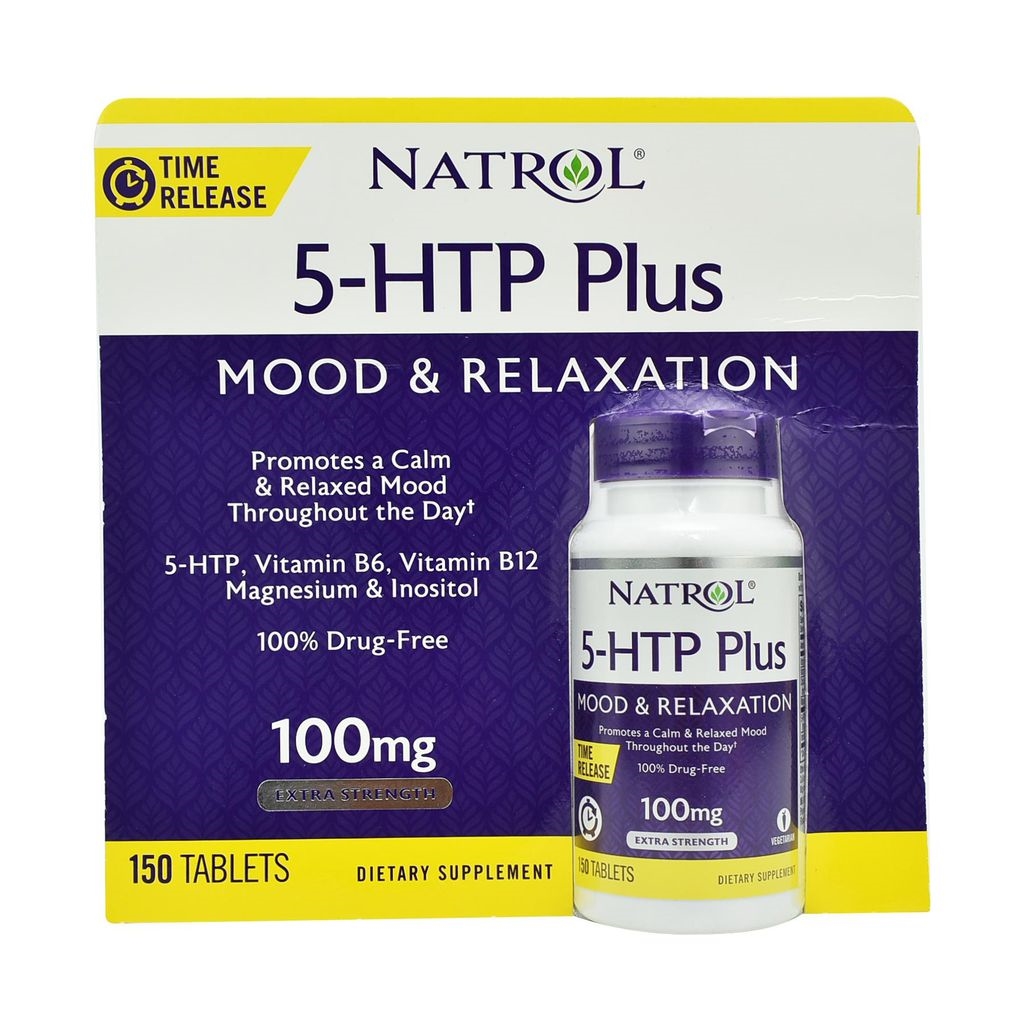 Viên uống Natrol 5HTP Plus Mood & Relaxation 100mg 150 viên của Mỹ
