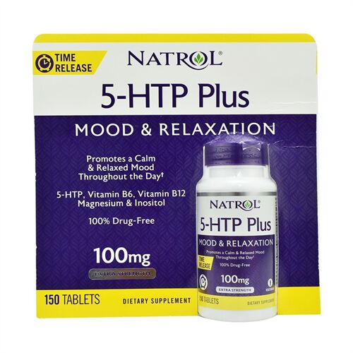 Viên uống Natrol 5-HTP Plus Mood & Relaxation 100mg 150 viên của Mỹ