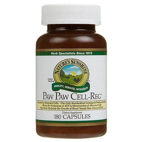 Viên uống hỗ trợ điều trị ung thư Paw Paw Cell Reg (Cây đu đủ Mỹ) Nature's Sunshine lọ 180 viên của Mỹ