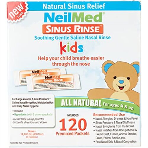 Bộ rửa mũi cho bé từ 4 tuổi NeilMed Sinus Rinse Kids 120 gói