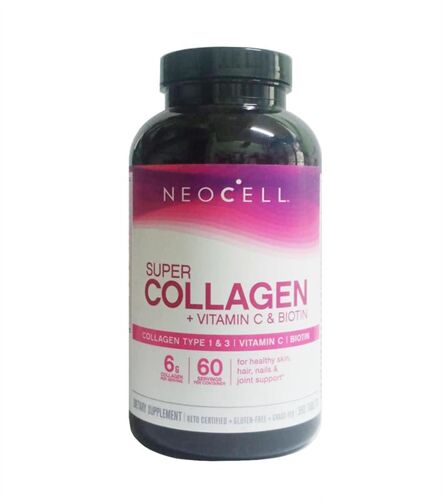 Super Collagen+C bổ sung BIOTIN 360 viên Neocell của Mỹ - Collagen C tuýp 1 & 3 mẫu mới