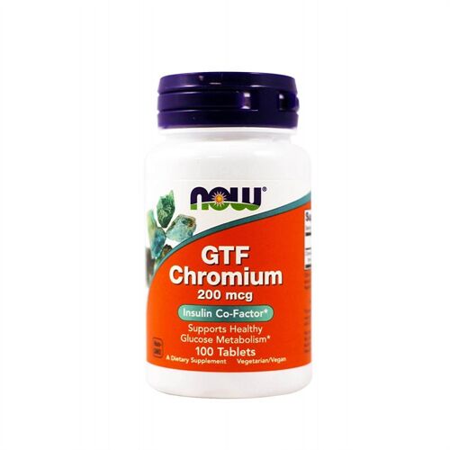 Viên uống GTF Chromium 200 mcg Now Foods của Mỹ 100 viên
