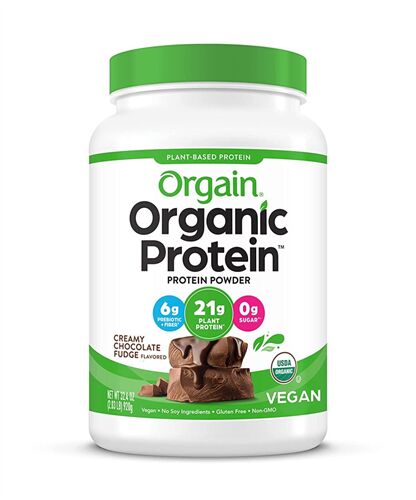 Bột Protein hữu cơ Orgain Organic Protein hộp 920g vị creamy chocolate fudge flavored của Mỹ 