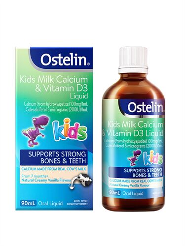 Ostelin Kids Milk Calcium & Vitamin D3 Liquid 90ml của Úc 