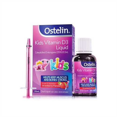 Thực phẩm chức năng Ostelin Vitamin D Kids Liquid hộp 20 ml của Úc - Bổ sung vitamin D cho trẻ