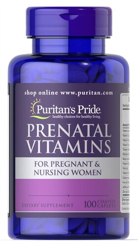 Viên uống prenatal vitamins puritan's pride 100 viên của Mỹ