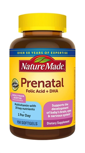 Vitamin DHA Nature Made Mỹ hộp 150 viên - Bổ sung DHA cho bà bầu
