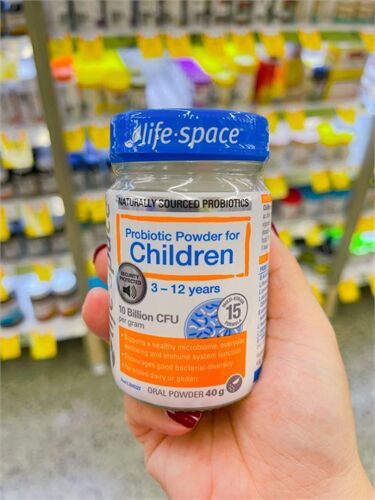 Men vi sinh cho bé từ 3 đến 12 tuổi Life Space Probiotic Powder For Children 40g của Úc