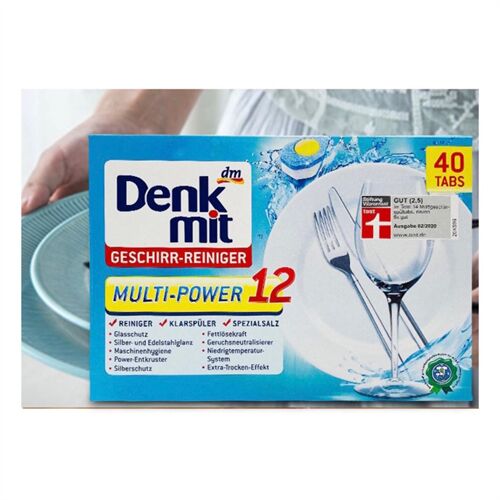 Viên rửa chén bát Denkmit hộp 40 viên của Đức