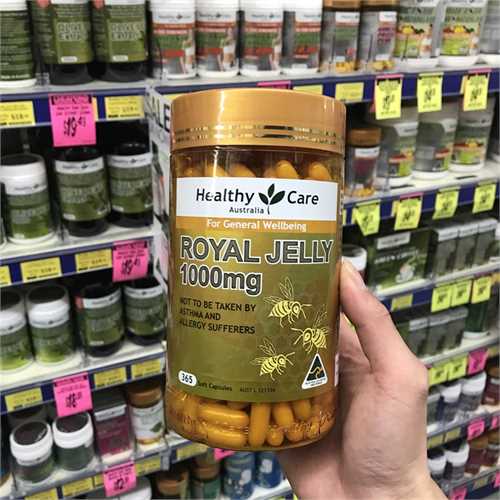 Sữa Ong Chúa Royal Jelly 1000 Healthy Care  hộp 365 viên của Úc
