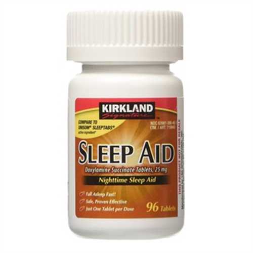 Viên uống Kirkland Sleeping Aid Doxylamine Succinate 25mg 192 viên của Mỹ