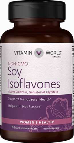 Viên uống tinh chất mầm đậu nành NON - GMO Soy Isoflavones Vitamin World 120 viên của Mỹ