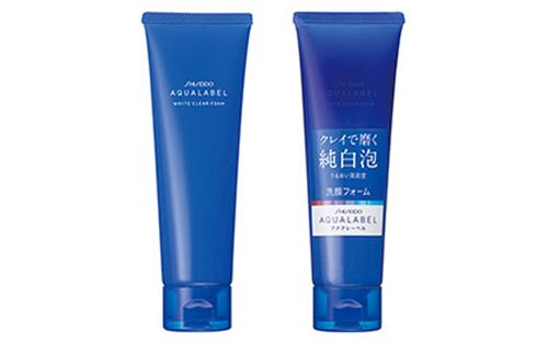 Sữa rửa mặt trắng da Aqualabel Shiseido White Clear Foam Nhật Bản hộp màu xanh