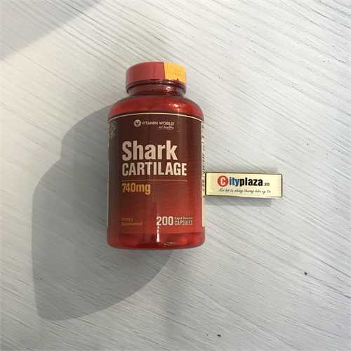 Sụn cá mập Shark cartilage 750mg 200 viên hãng Vitamin World của Mỹ