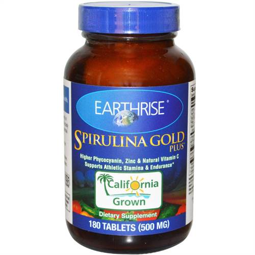Tảo Mặt Trời Spirulina Gold Plus hãng Earthrise 180 viên 500mg của Mỹ
