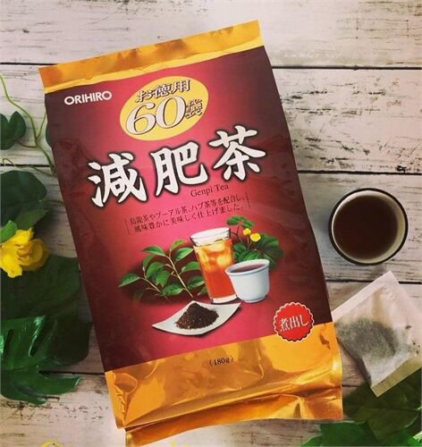 Trà thảo mộc giúp giảm mỡ Orihiro Genpi Tea 60 gói của Nhật Bản