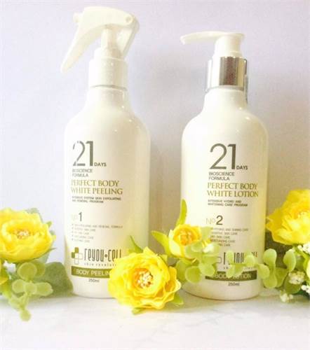 Bộ sản phẩm tắm trắng 21 ngày Perfect Body White Reyou Cell 250ml của Hàn Quốc