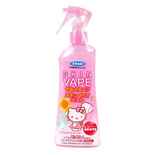 Xịt chống muỗi và côn trùng đốt  Hello Kitty Skin Vape Hồng 200ml của Nhật Bản