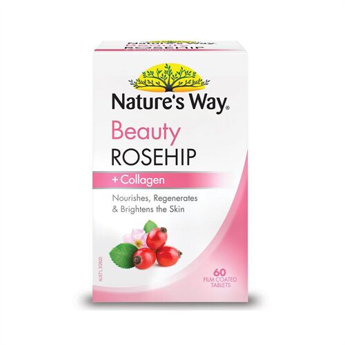 Viên uống đẹp da Nature's Way Beauty Rosehip + Collagen 60 viên
