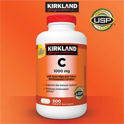 Vitamin C 1000mg Kirkland hộp 500 viên - Vitamin C của Mỹ
