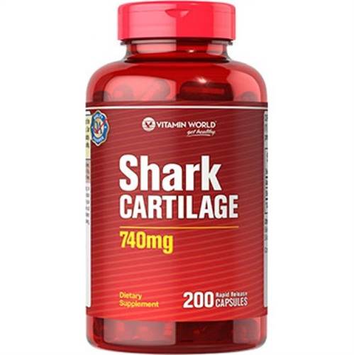 Sụn cá mập Shark cartilage 750mg 200 viên hãng Vitamin World của Mỹ