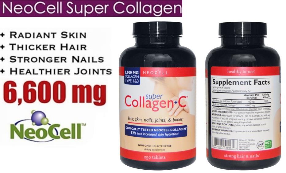 Super Collagen +C 250 viên Neocell USA - Viên uống đep da của Mỹ